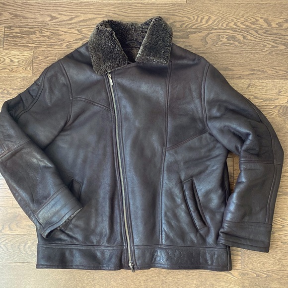 Men shearling jacket - Picture 1 of 4